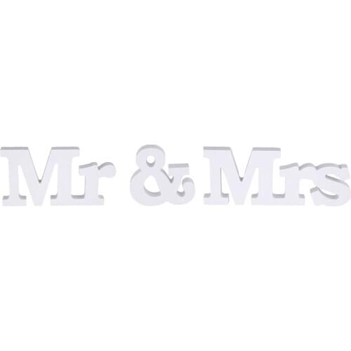 Newest Design English Letters Mr&Mrs Wedding Decoration Present Table Centrepiece Decor 1 Set