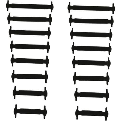 New T-type Shoelaces Creative Design Unisex Women Men Athletic Running No Tie Elastic Silicone Shoelace All Sneakers 16pcs/set