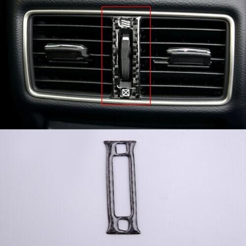 Car Interior Rear Air Vent Outlet Trim Cover Carbon Fiber fit for Infiniti Q50 Q60 2014 2015 2016 2017 2018 2019