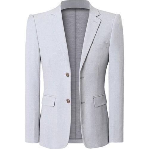 Men Blazer Fashion Spring Autumn Suit Jacket Slim Fit Classic Single Breasted Two Button Office Business Formal Casual Blazers