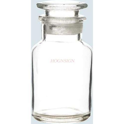 Wide-mouth bottle transparent 250ml lead-free sealed glass instrument chemical experiment supplies frosted glass bottle