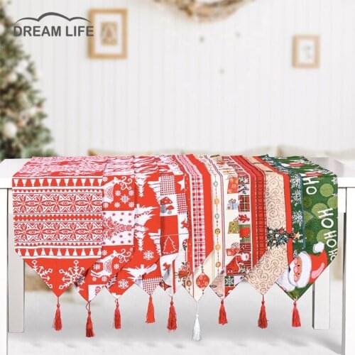 Christmas Decoration Christmas Terylene Table Flag Creative Christmas Tablecloth Table Decoration Home Decor