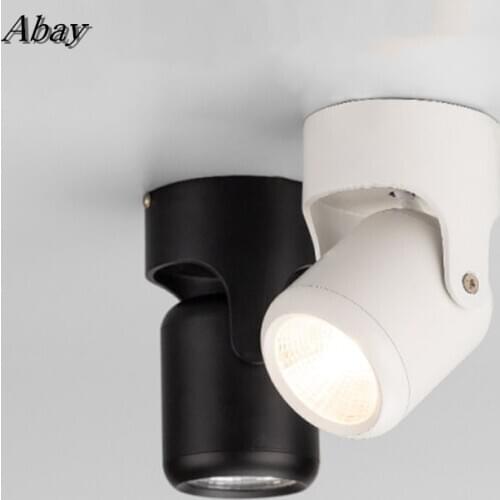Dimmable Surface Mounted LED Downlights 7W9W12W15W 360° Rotation COB LED Ceiling Lamp AC85~265V LED Spot Lights Indoor Lighting