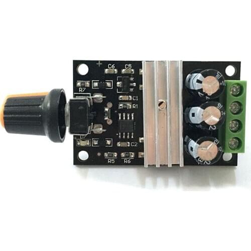DC 6V 12V 24V 28VDC 3A 80W PWM Motor Speed Controller Regulator Adjustable Variable Speed Control With Potentiometer Switch