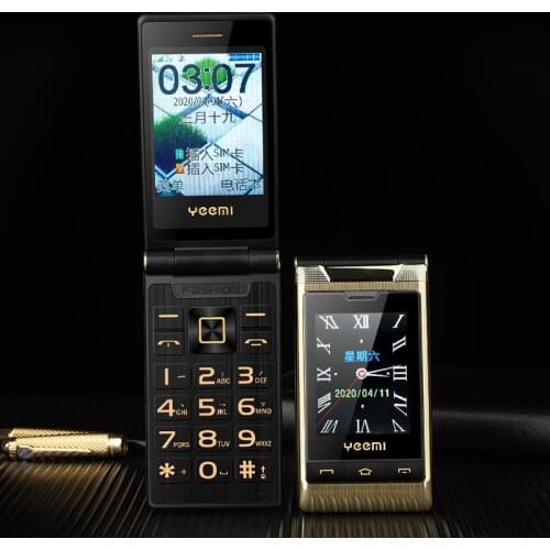 3G WCDMA 3.0" Dual Screen Flip Two SIM Speed Dial Calling Record FM Cheap China Mobile Phone Russian Keyboard Button