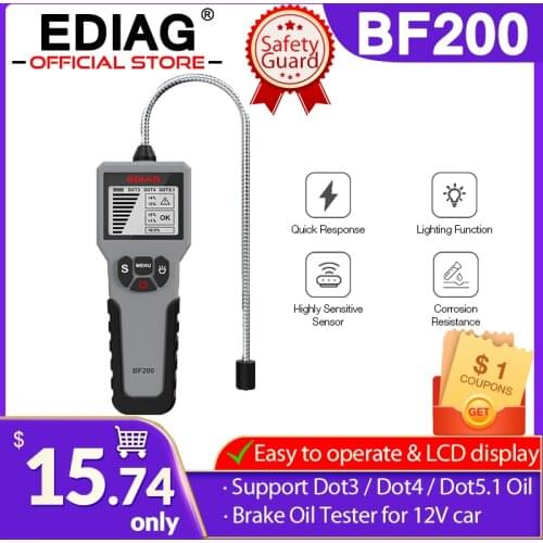Ediag BF200 Brake Fluid Auto Tester Pen Tools For Car DOT3/DOT4/DOT5.1 Accurate LED Display Explanation PK DY23B free shipping