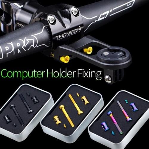 Risk M5x40mm Titanium Bike Computer Holder Fixed Bolt MTB Road Bicycle Speedometer/Camera Mount Holder Extended Fixing Screw set