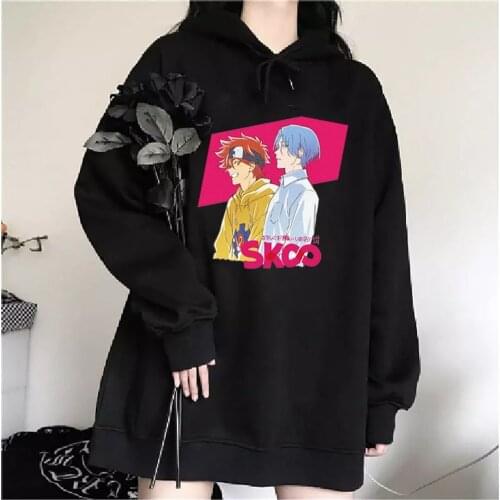 Y2k Tops Hot Cartoon Anime Hoodies SK8 The Infinity Printed Harajuku Plus Size Sweatshirt Women