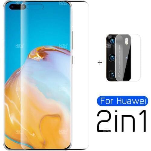 2 in 1 protective glass for huawei p40 pro lite camera screen protector on huwei p 40 pro plus light 40pro + safety armor film