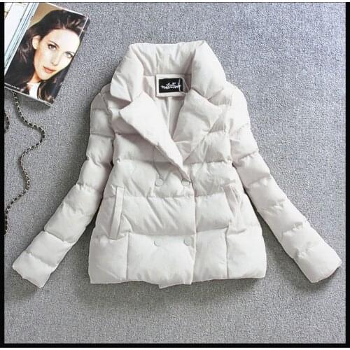 2021 New Winter Jacket Women Coat Cotton Clothing Short Slim Ladies Warm Parka Outerwear