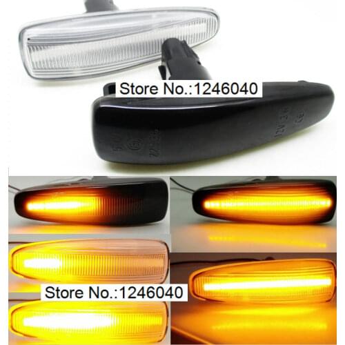 2pcs Dynamic LED Side Marker Turn Signal Repeater flowing flash light fit For Mitsubishi Lancer Evolution X Outlander Mirage