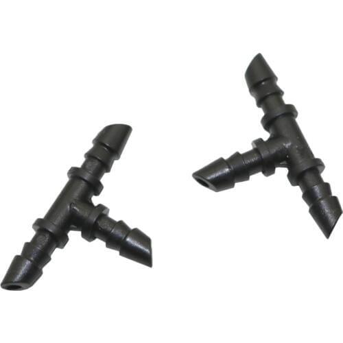 3-ways Barbed Connector Garden 3mm Tee Connector Agriculture Drip Irrigation Hose Splitters Pipe Joint 100 Pcs