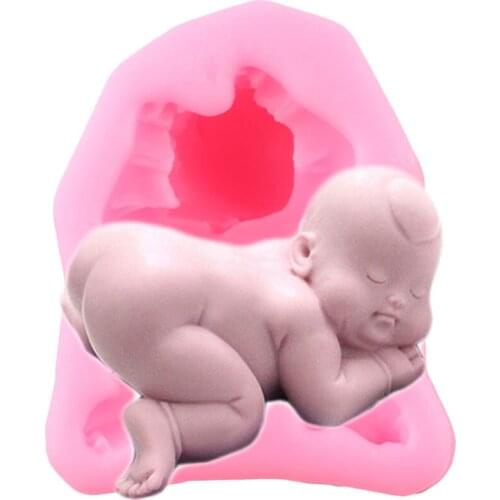3D Baby Silicone Mold DIY Soap Resin Fondant Molds Party Cake Decorating Tools Candy Clay Candle Moulds Chocolate Gumpaste Mould