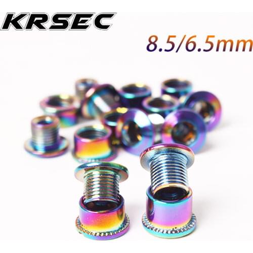 4/5PC Bicycle Chainwheel Crew 6.5/8.5mm MTB Chainring Bolt Plate Dental Plate Screws Steel Crank Bolts Bicycle Parts