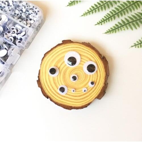 730PCS Self-Adhesive Mixed Random Approx 4-18mm Dolls Eye For Toys Googly Eyes Used For Doll Accessories DIY Craft Wiggly Eyes