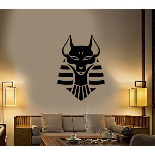 Anubis Ancient Egyptian God Wall Art Stickers Home Decorations Living Room Waterproof Vinyl Decal Mural Bedroom D553