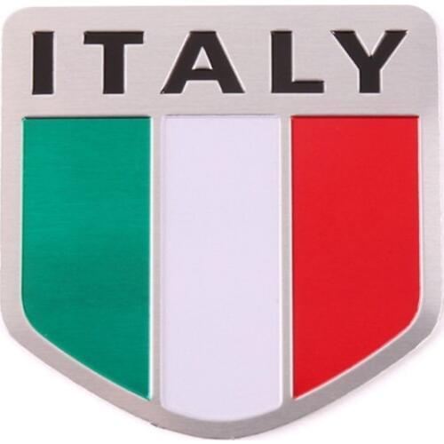 Automobile Motorcycle Accessories Italy National Flag For Patriotic Vehicle Drivers Aluminum Alloy Italian Flags Car Stickers