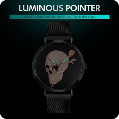 SKMEI Clock Mens Watches New Skull Watch Mens Military Sports Wrist Watch Men Waterproof Silicone Quartz Relogio Masculino
