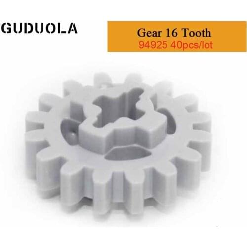 Guduola Parts 94925 Gear 16 Tooth Building Block Set MOC Model Assembles Particles Educational Bricks Toys 40pcs/lot