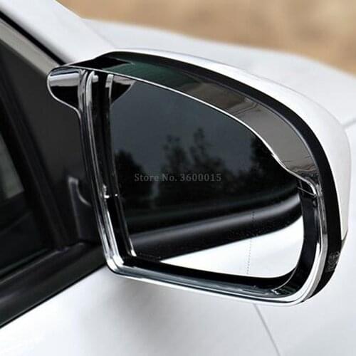 For Jeep Compass 2017 2018 2019 Chrome Side View Rearview Door Mirror Visor Sun shade Rain Guard Shield Exterior Car Accessories