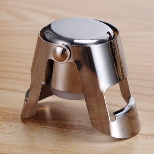 1PC Stainless Steel Champagne Bottle Stopper Sparkling Grape Wine Bottle Plug Vacuum Sealer Bottle Liquor Flow Stopper