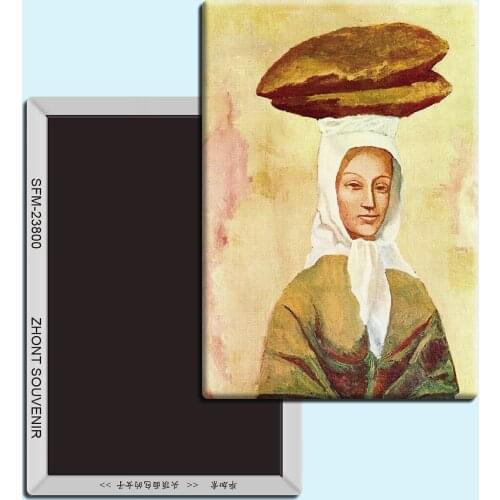 Picasso paintings “The woman with the bread on her head”,Souvenirs of gifts for friends Magnetic refrigerator 23800