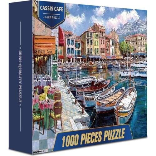 Hot Sale 3D Thick Textured Paper Jigsaw Puzzle 1000 Pieces Adults Kids Board Games Anti-Stress Family Party Toys