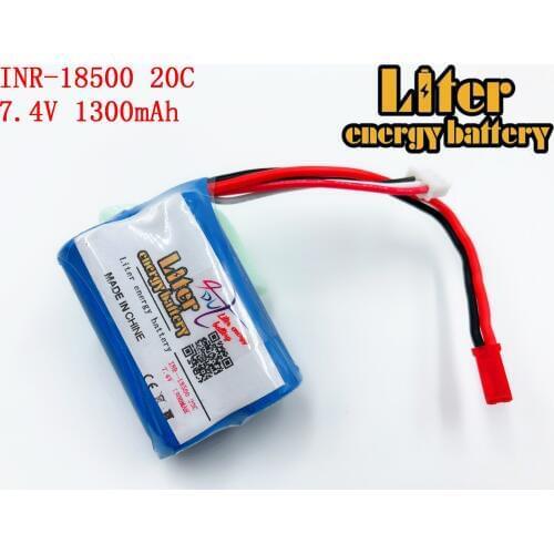 Liter energy battery 7.4V 1300mah 20C 18500 emote control helicopter power lithium battery rechargeable battery pack
