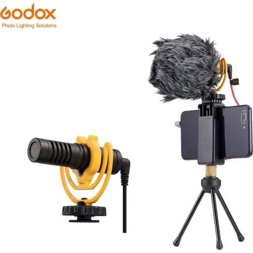 Godox VD-Mic Shotgun Video Microphone Universal Recording Microphone Mic for DSLR Camera iPhone Android Smartphones Mac Tablet