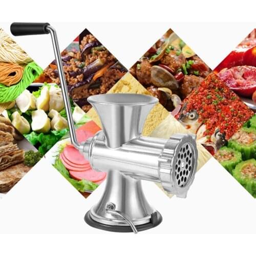 Small Manual Meat Grinder Sausage Stuffer Multifunctional Aluminum Alloy Mincer Handheld Food Processor Chopper