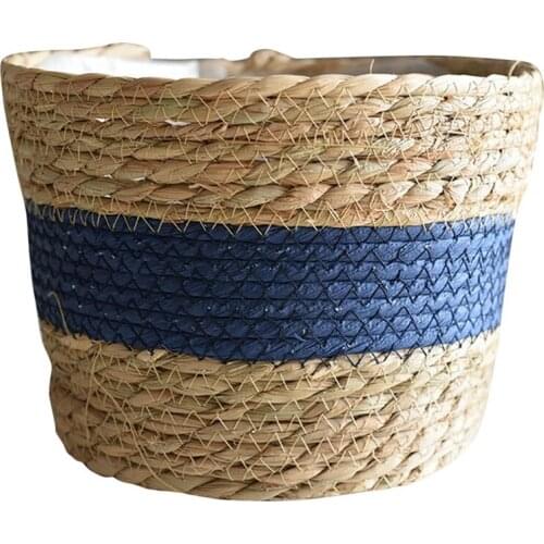 Seagrass Planter Basket, Woven Flower Pot Basket with Waterproof Plastic Liner for All House Plants