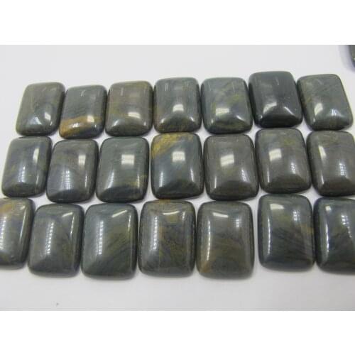 Natural Black Tiger Eye Bead Cabochon 15x20mm Rectangle Gem Stone Cabochon,Jewelry Ring Face Pendnat,10pcs/lot