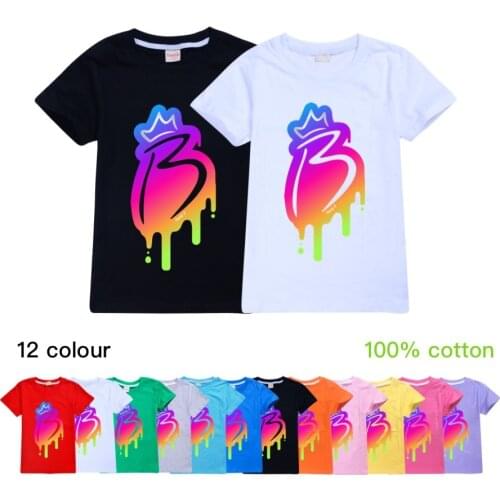 New Baby Boy Clothes Girls Shirts Royally B Cotton Kids Christmas Shirt Toddler Girl Tops Summer Big Kids Clothing Teenage Tees