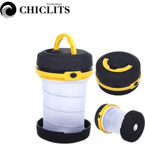 New Multifunction Retractable Camping Lights LED Pocket Flashlight Outdoor Portable Lantern Mini Tent Light Emergency Lamp