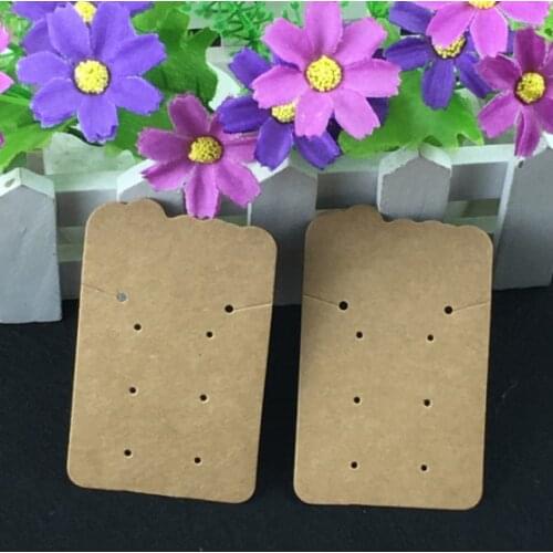 Wholesale 200pcs/lot 8*5cm Fashion Jewelry Ear Studs Packaging Display Tag kraft Paper necklaces Jewelry Price Tags