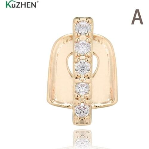 Hip Hop Braces With Diamonds And Gold Bars Single Big Golden Tooth Creative New Rapper Cosplay Jewelry Single Braces Tooth Cap