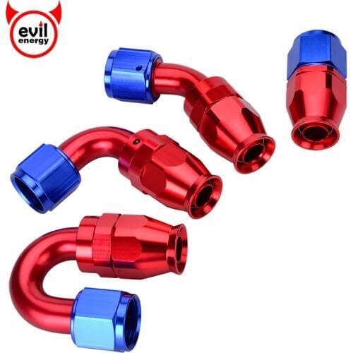 AN10 Swivel PTFE Hose End Fitting Straight 45 90 180 Degree For PTFE Oil Fuel Line