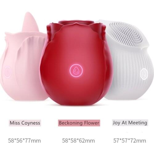 Rose Vibator Toy Sex Accessories Clitoris Sucker Sucking G-spot clitoral vaginal chest nipple orgasm Vibrators For Women