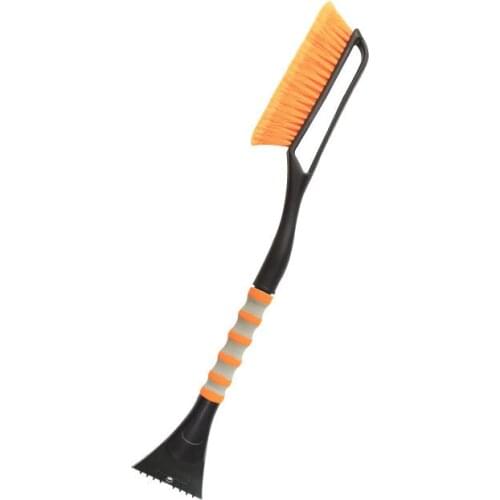 Snow Brush and Detachable Deluxe Ice Scraper, Balais à Neige with Ergonomic Foam Grip for Cars (Heavy Duty ABS, PVC Brush, 27”)