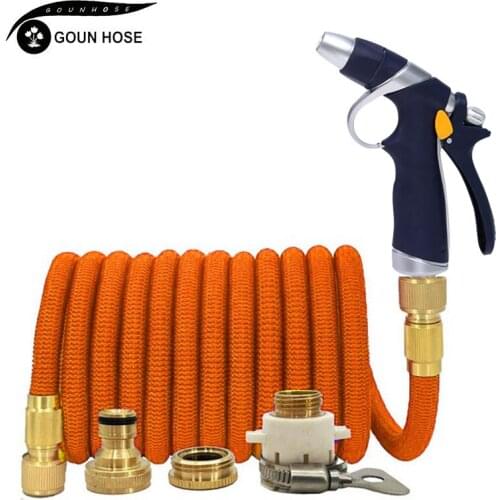 High Quality Garden Watering Hose Magic Flexible Telescopic Hose Metal Water Gun Car Wash Outdoor Garden Watering GOUN HOSE