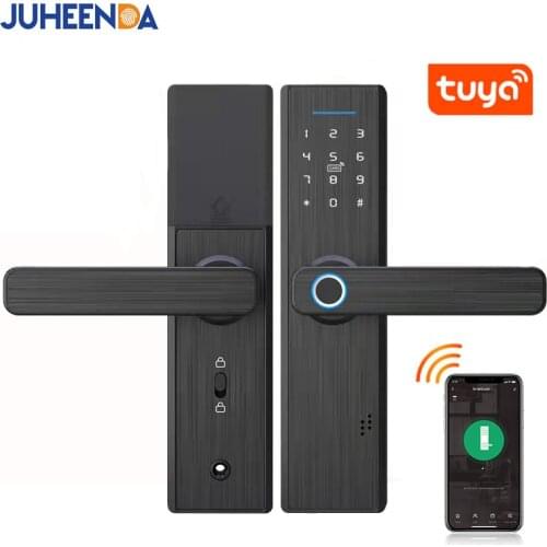 Fingerprint Lock Tuya APP WiFi Smart Lock Digital Cerradura Inteligent Apartment Security Electronic Password RFID Door lock