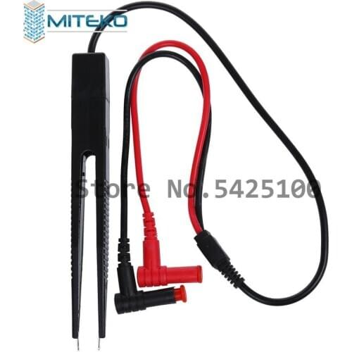 SMD Chip Test Lead Meter Probe Multimeter Tweezer Banana Plug Test Clip for Multimeter Capacitor Resistance Tester