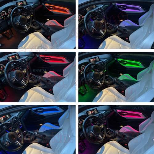 LED strip For BMW 3 Series GT / 4 Series Car neon interior door ambient light 9-color decorative F32 F33 F34 atmosphere light