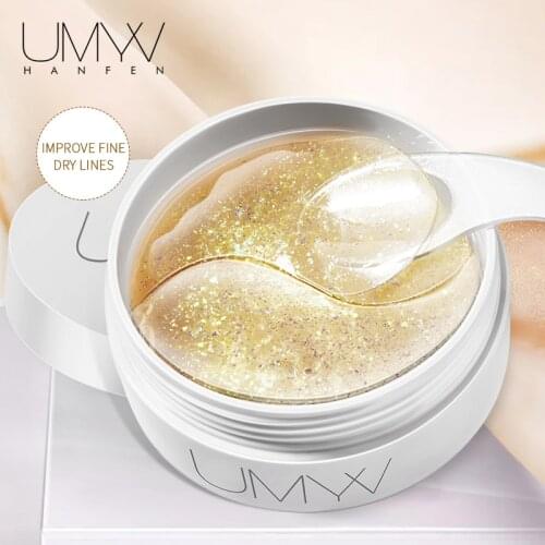 UMYV 60pcs Bright Eye Mask Hydrating Moisturizing Reduce Dark Circle Eye Patches Anti-Aging Nourish Eye Care Skin Care TSLM2