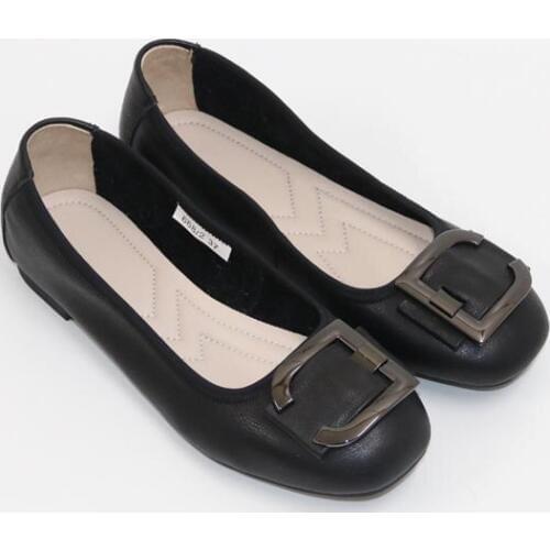 Genuine leatherLeisure timeSimplicityMetal buckle decorative Womens Shoes