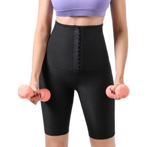 Women Sauna Shorts High Waist Hip Lift Solid Color Weight Loss Fat Burner Slimming Leggings Workout Body Shaper Shorts