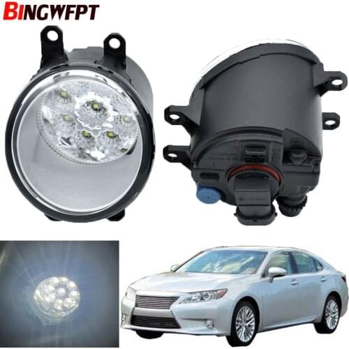 1pair Left + Right Car H11 Halogen lamp LED Fog Light 12V For Lexus ES300h ES350 2013 2014 Styling