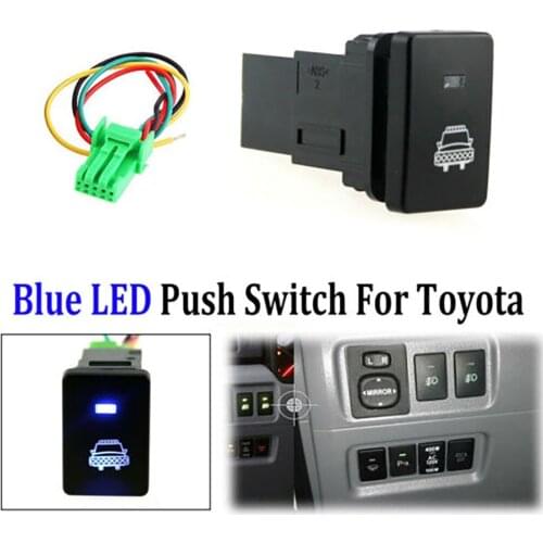 For Toyota 4Runner 2010-UP Push Switch For Toyota Yaris 2008 1pc 2-LED Plastic Blue