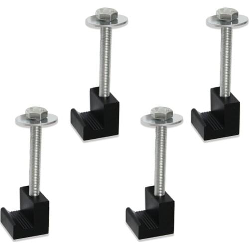 4 PCS Truck Tool Box Mouting Kit Pickup Toolbox Tie Downs Aluminum Alloy J Hooks