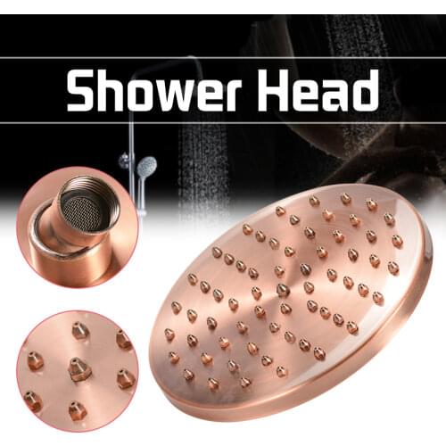 8 inch Round Vintage Retro Bathroom Rain Shower Head Antique Red Copper Hose Top Shower Sprayer Bathroom Single Head Tools